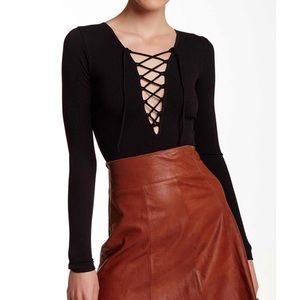 Intimately Free People Seamless Lace Up Top XS/S